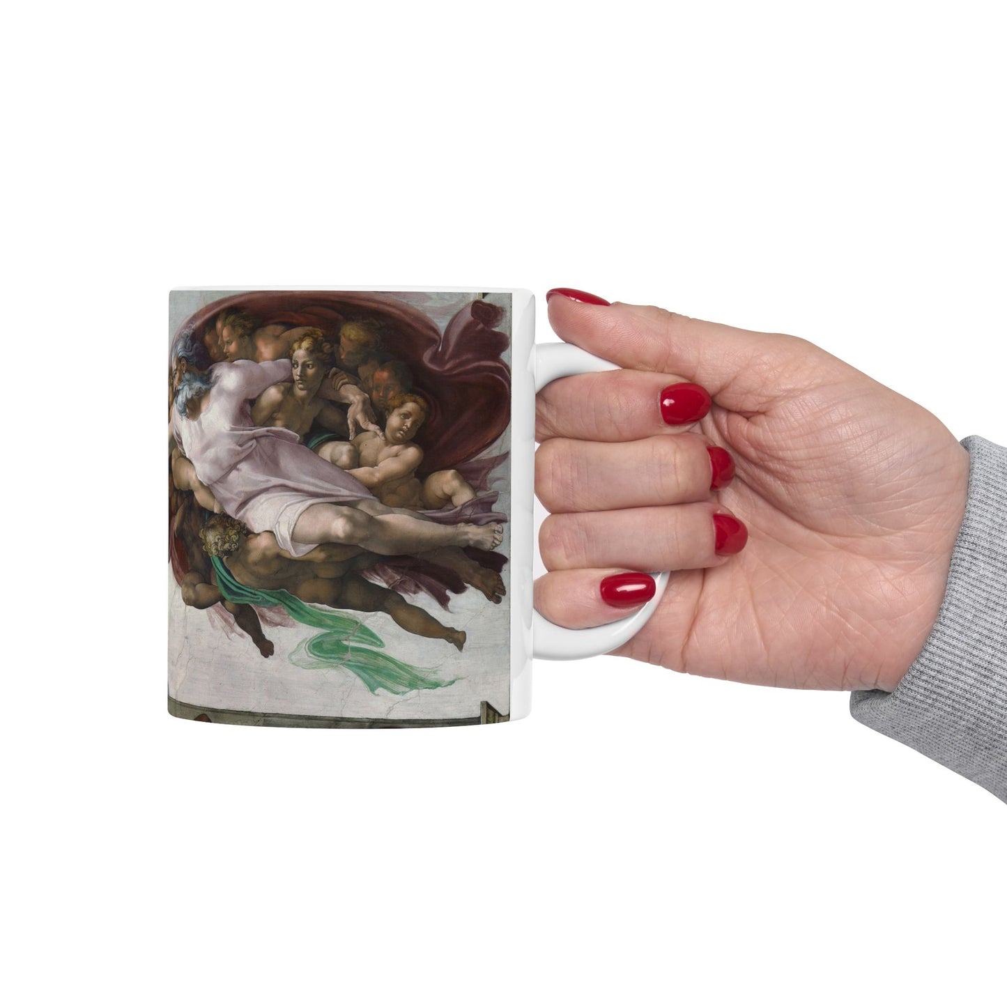 Creation Of Adam Ceramic Coffee Mug 11oz Michelangelo Renaissance Art Mug