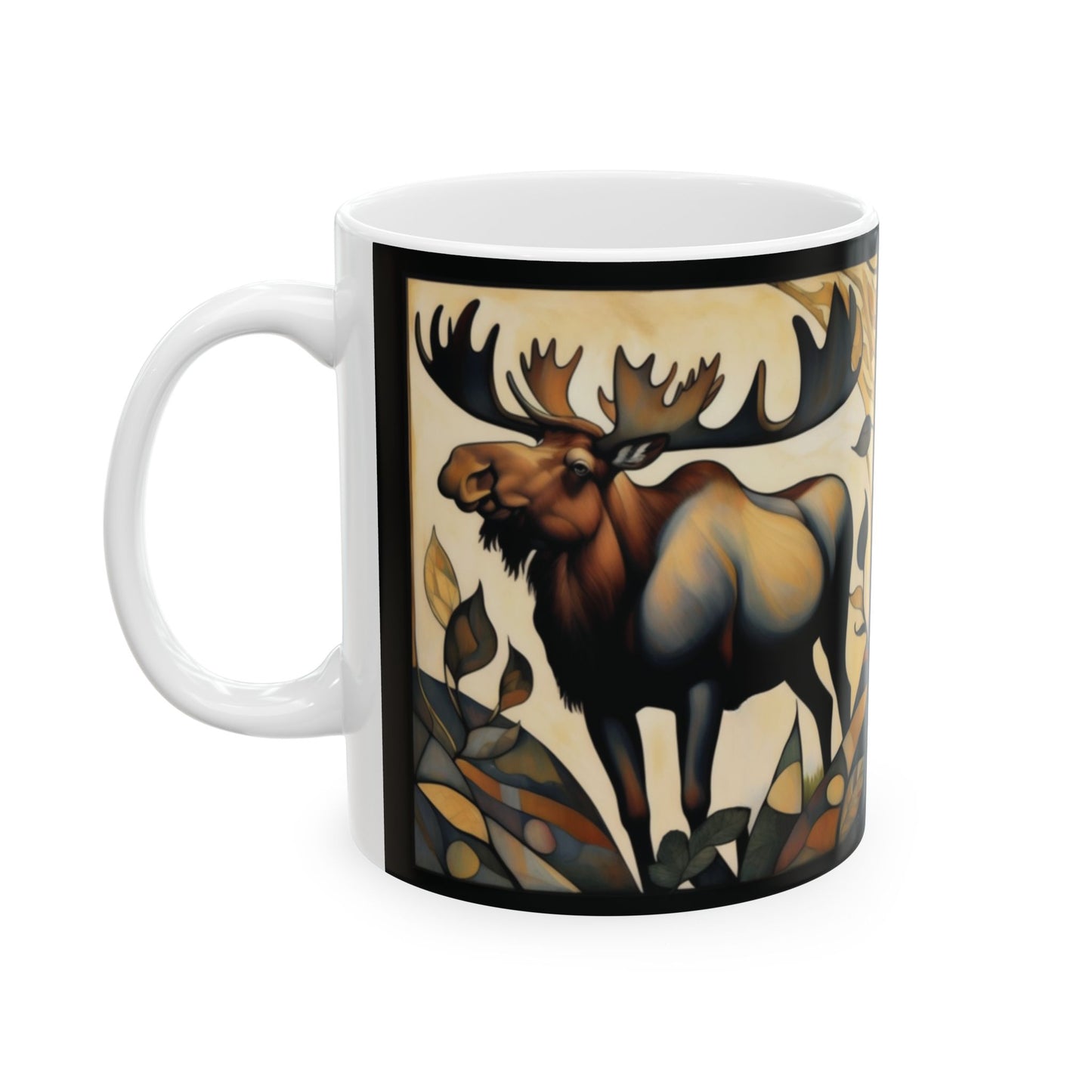 Moose Coffee Mug Tea Ceramic Cup 11oz