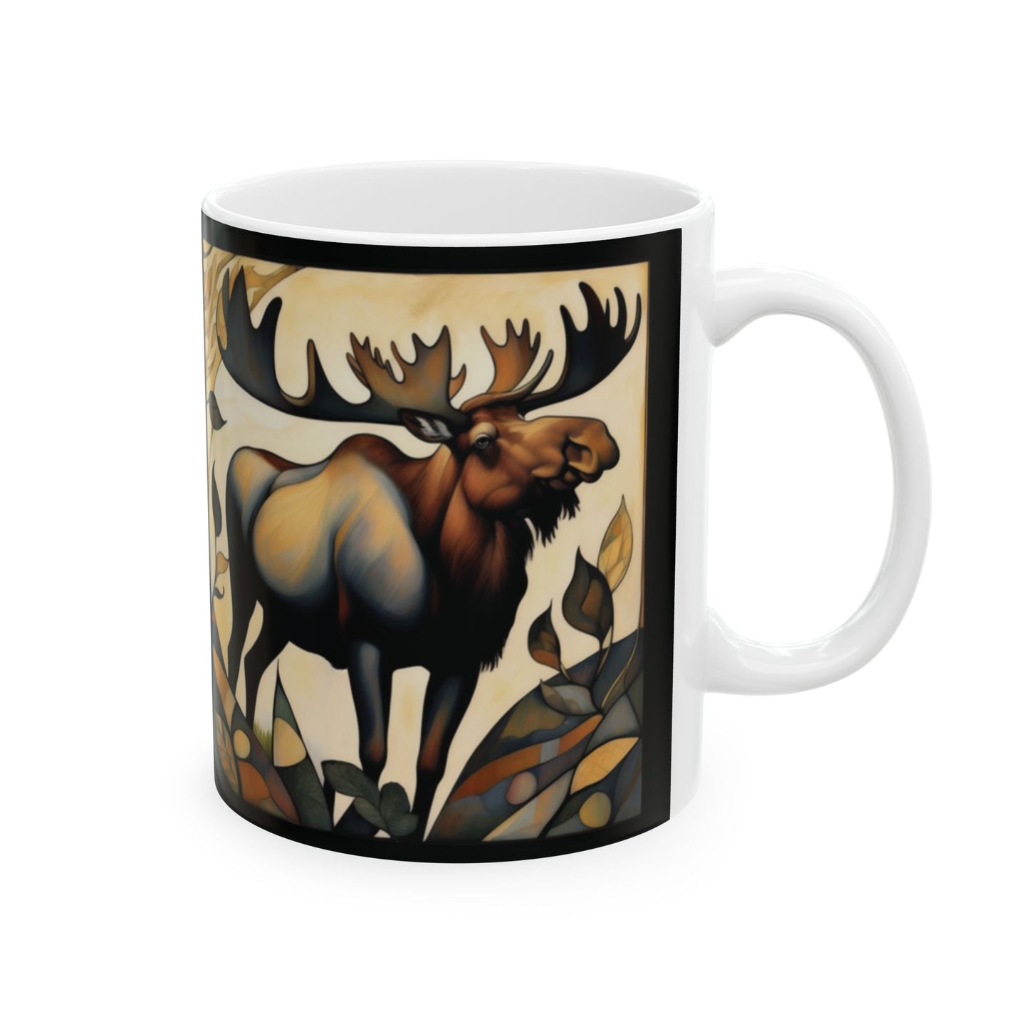 Moose Coffee Mug Tea Ceramic Cup 11oz