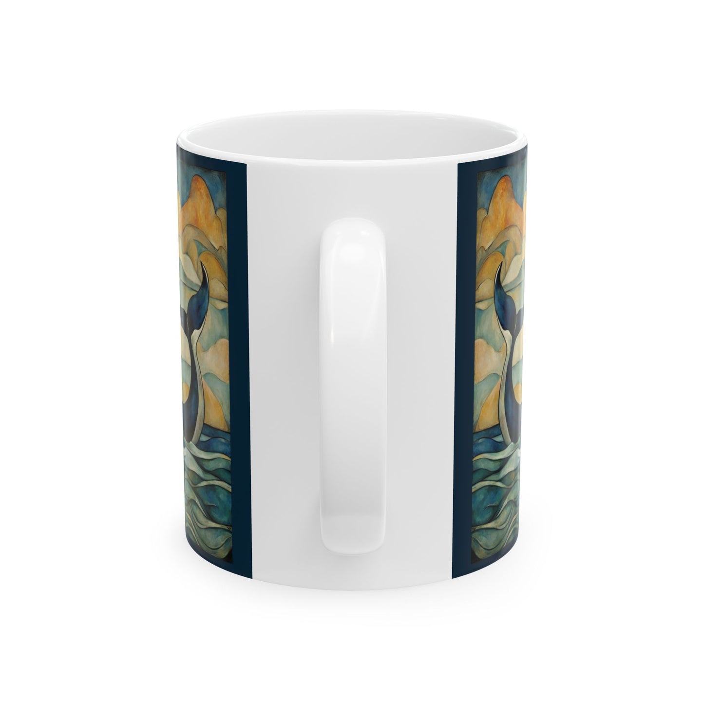 Whale Coffee Mug Tea Ceramic 11oz