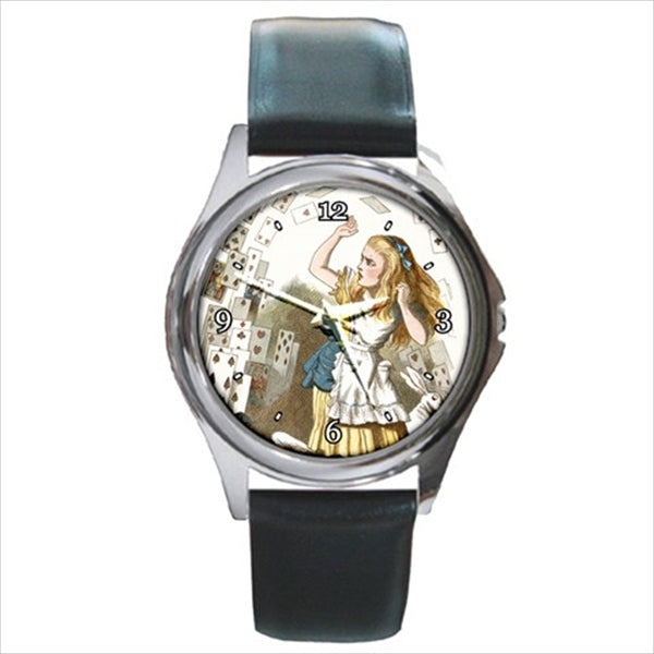 Alice In Wonderland Art Watch Round Unisex Wristwatch