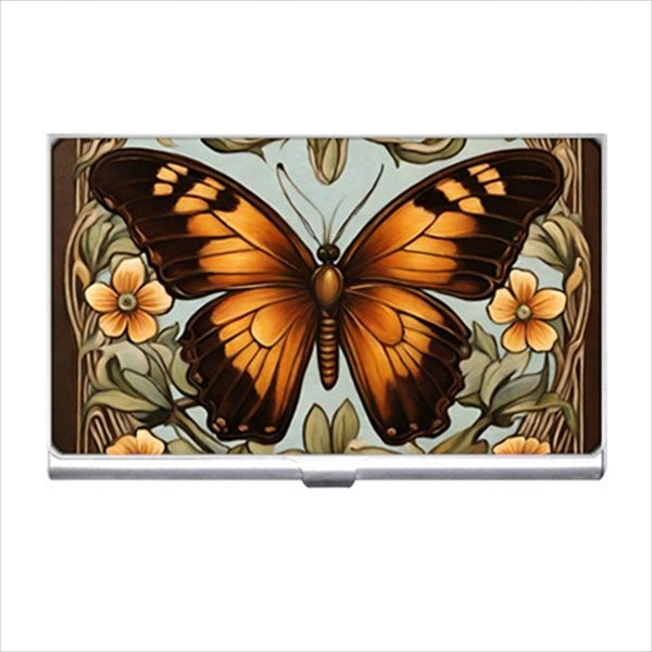Butterfly Art Nouveau Business Bank Card Case