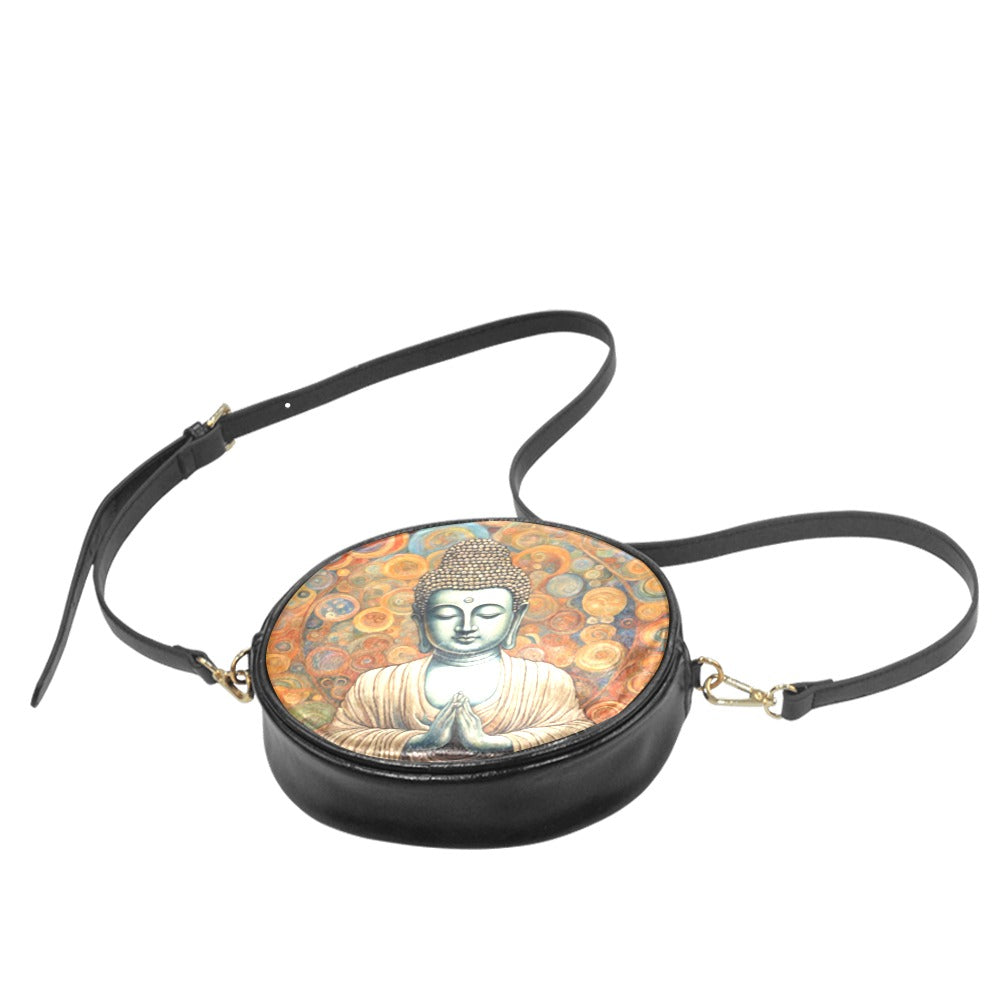 Buddha Art Nouveau Purse Round PU Leather Purse