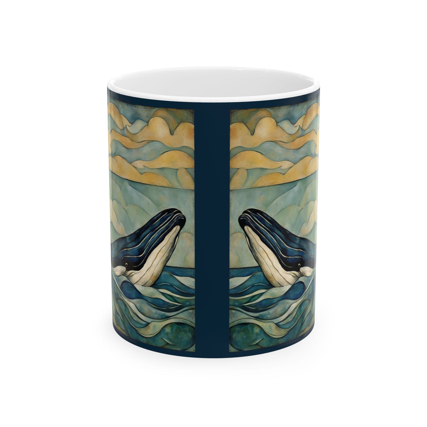 Whale Coffee Mug Tea Ceramic 11oz