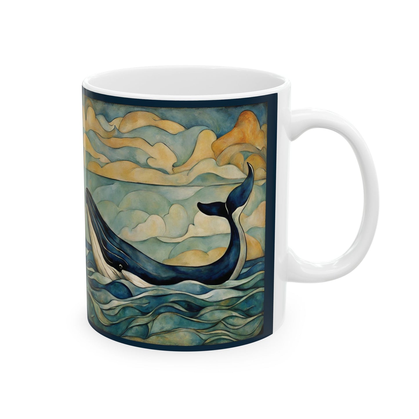 Whale Coffee Mug Tea Ceramic 11oz