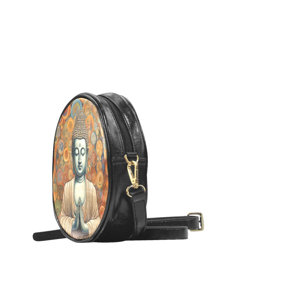 Buddha Art Nouveau Purse Round PU Leather Purse