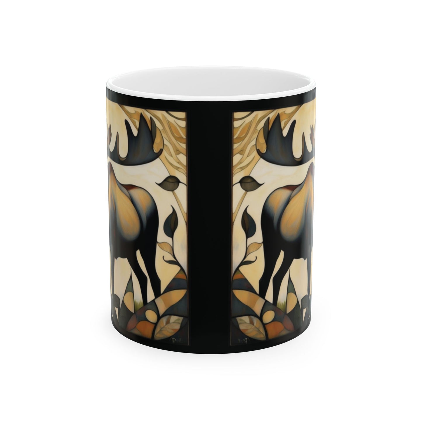 Moose Coffee Mug Tea Ceramic Cup 11oz