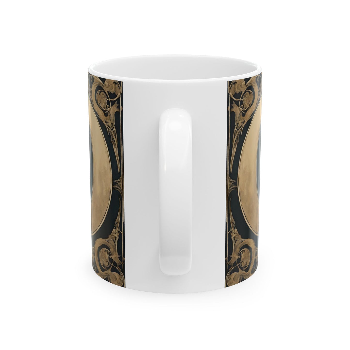 Moon Maiden Coffee Mug 11oz Art Nouveau Ceramic Cup Mug
