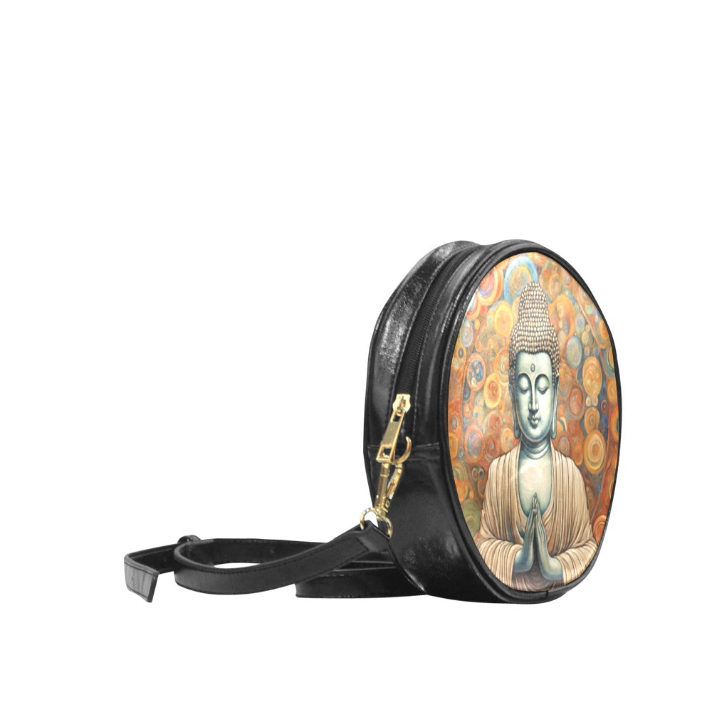 Buddha Art Nouveau Purse Round PU Leather Purse