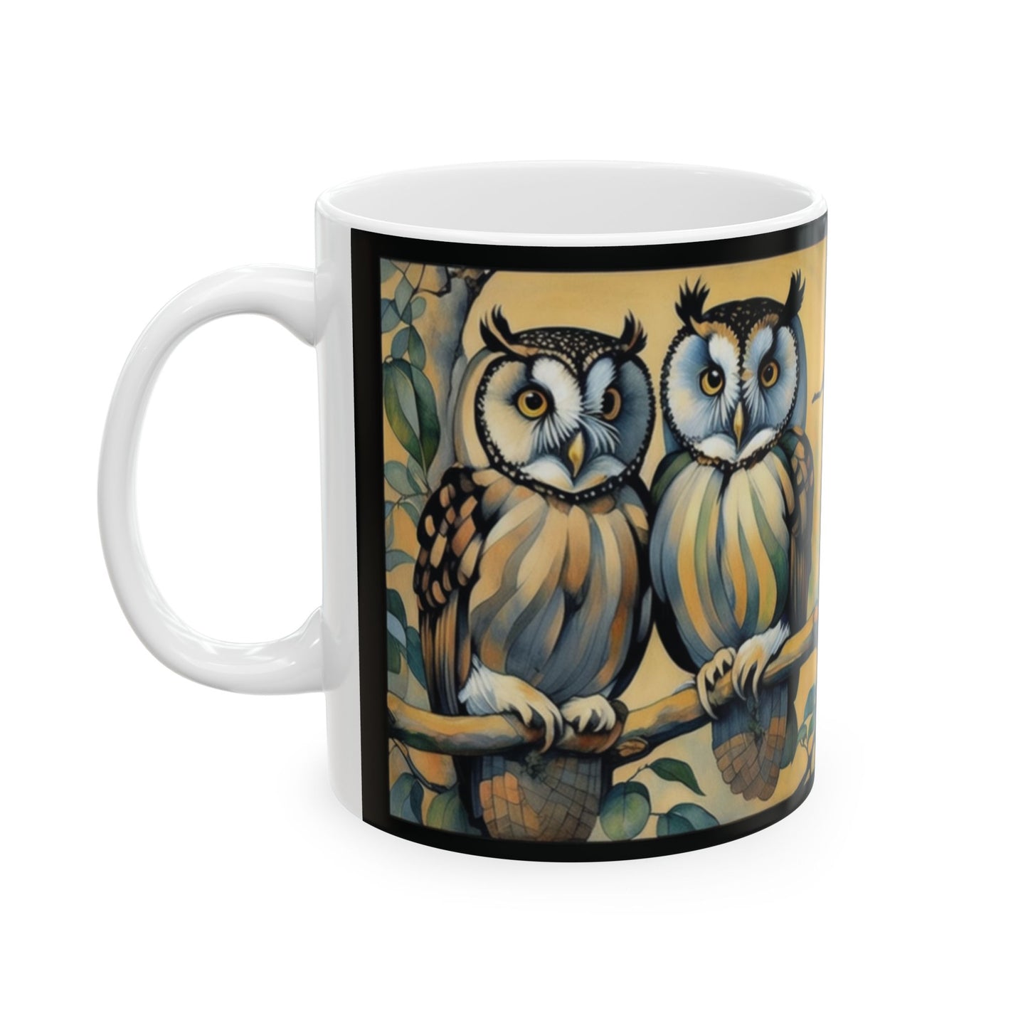 Owls Coffee Mug Tea Ceramic Cup 11oz
