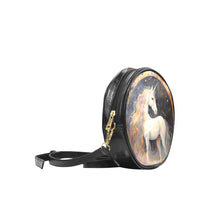 Unicorn Art Nouveau Purse Round PU Leather