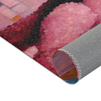 Pink Poodle Art Area Rug 36x60 inches