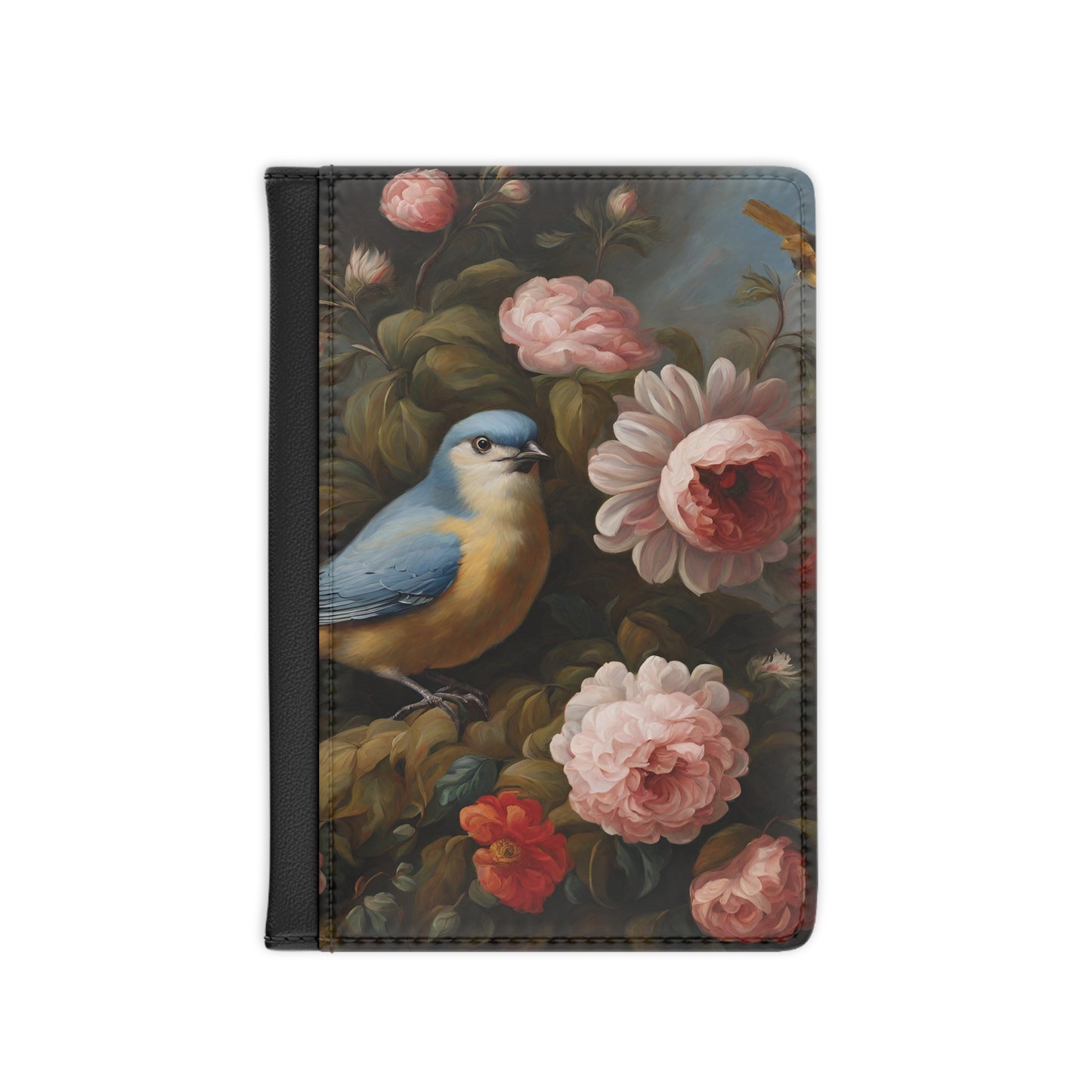 Bird And Flowers Passport Cover Travel ID Holder Handbag & Wallet Accessories