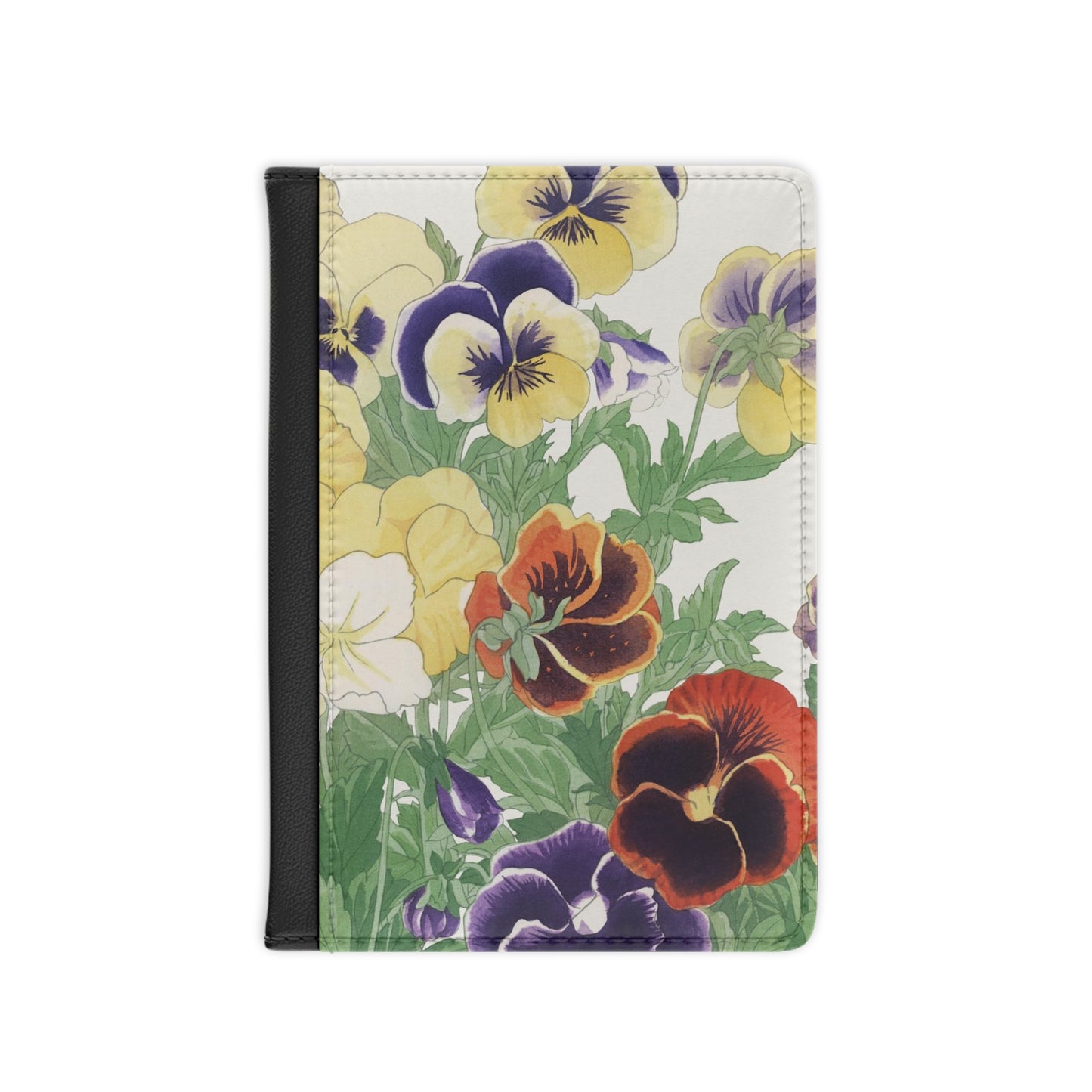 Pansies Passport Cover Travel ID Holder Flower Art Handbag & Wallet Accessories