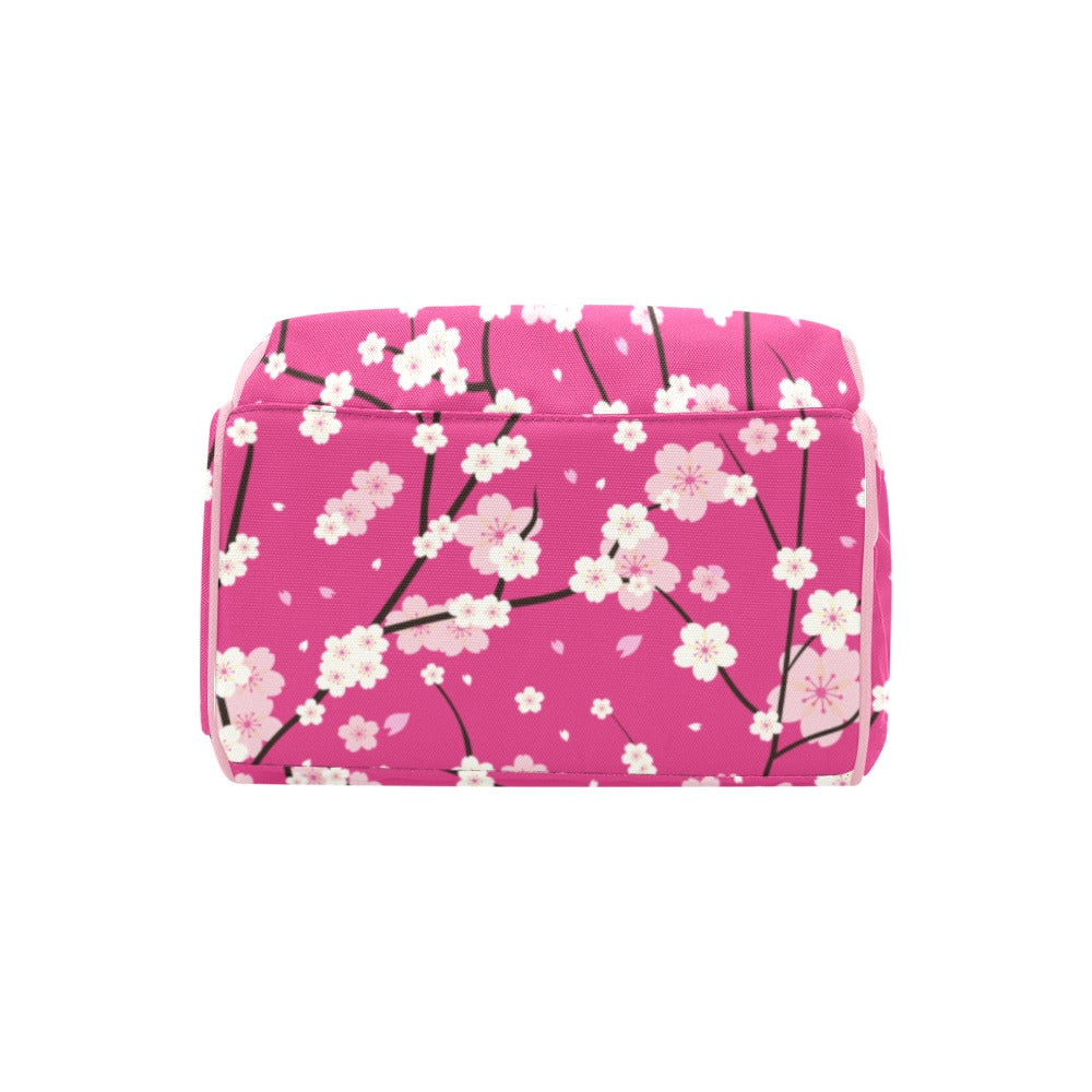 Cherry Blossoms Multi-Function Diaper Backpack Diaper Bag Diaper Backpack (1688)