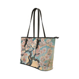 Cherry Blossom Tree Shoulder Tote Bag 17.5" x 11" PU Leather
