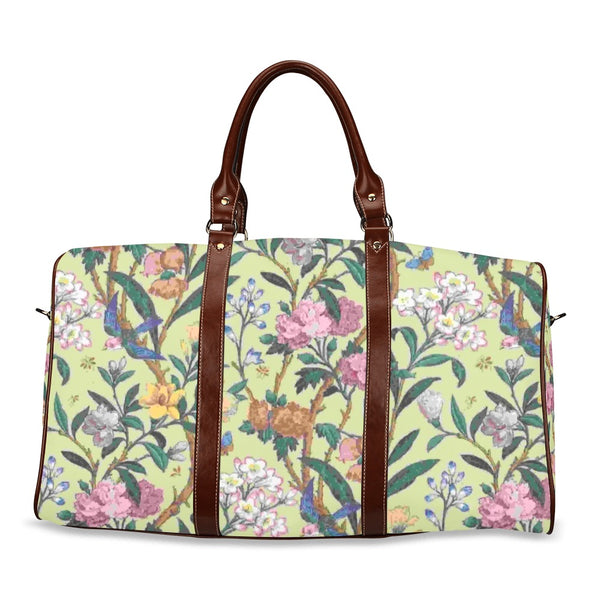 Travel Overnight Bag Carry On Vintage Floral Pattern Water Resistant