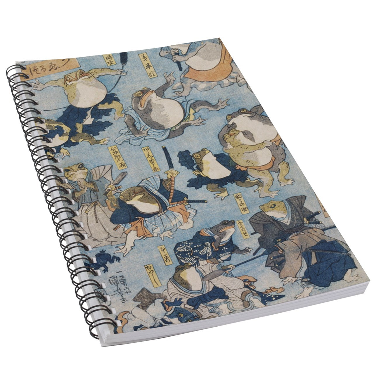 Kabuki Frogs 50 Page Lined Spiral Notebook Notebook