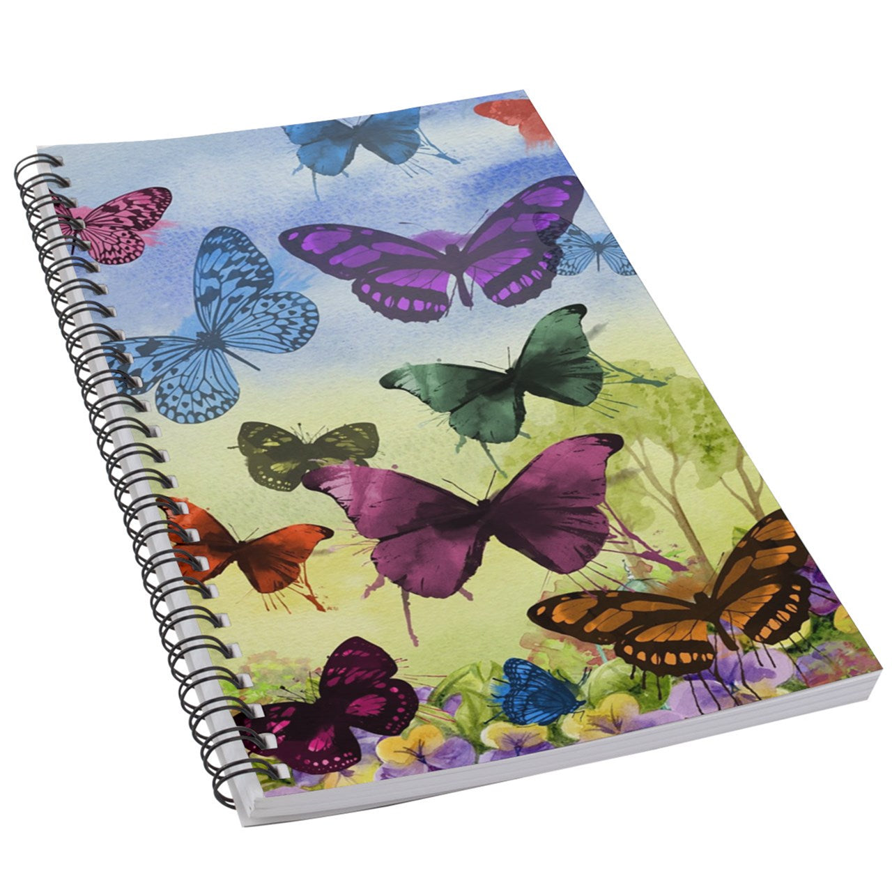 Butterflies In Springtime 50 Page Lined Spiral Notebook Notebook