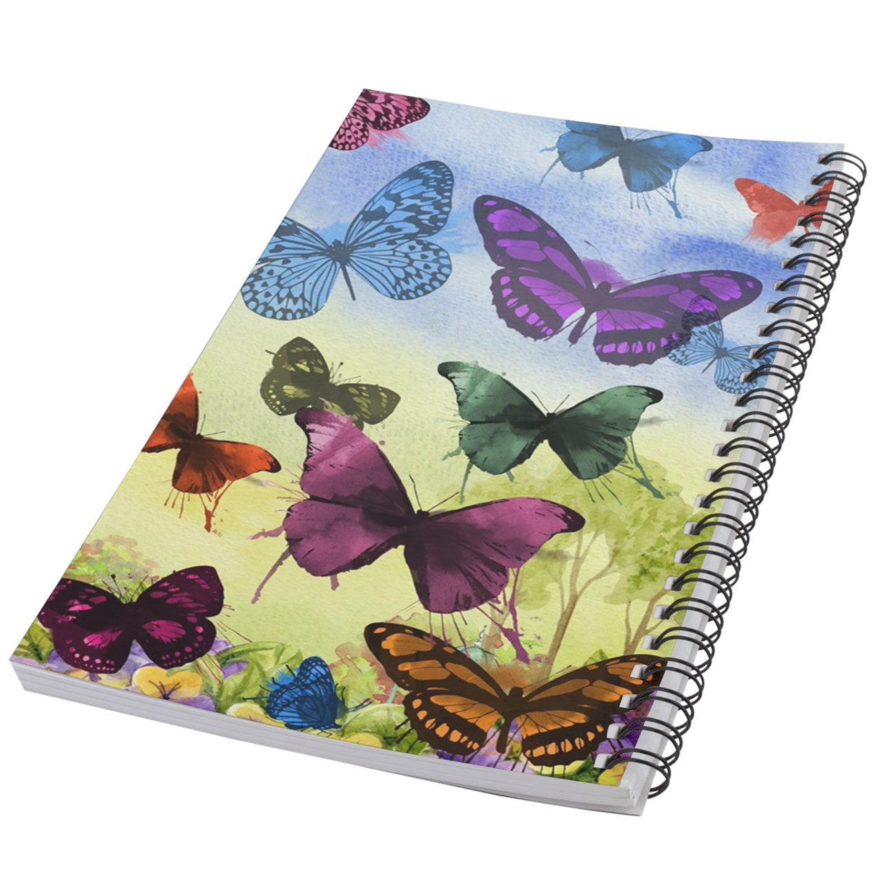 Butterflies In Springtime 50 Page Lined Spiral Notebook Notebook