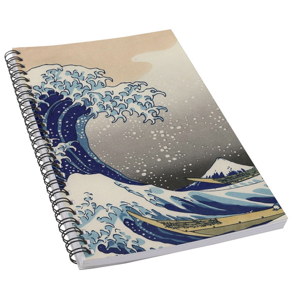 Great Wave Mount Fuji Hokusai Art 50 Page Lined Spiral Notebook