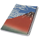Red Mount Fuji Fine Wind Clear Morning Japanese Hokusai Art 50 Page Lined Spiral Notebook