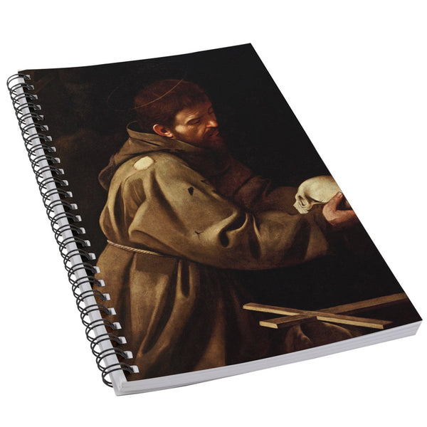 Saint Francis In Prayer Caravaggio Art Notebook