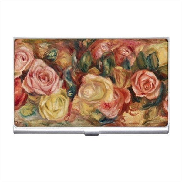 Roses Renoir Flower Art Business Bank Credit Card Case
