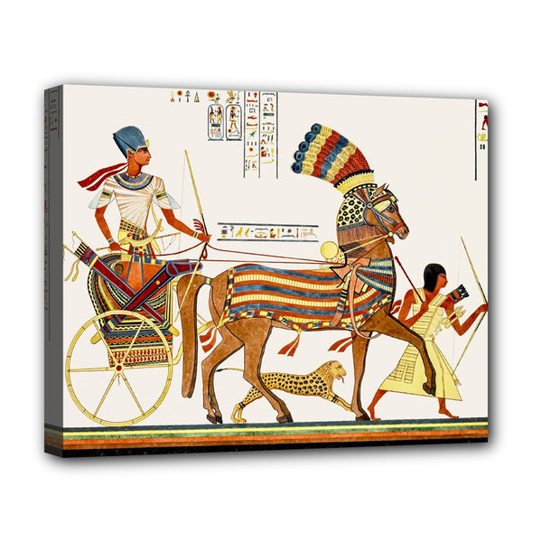 Egyptian Chariot Egypt Stretched Canvas Art Print 20 by 16 Inches