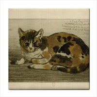 Little Cat Theophile Steinlen Realism Art Decorative Ceramic Tile