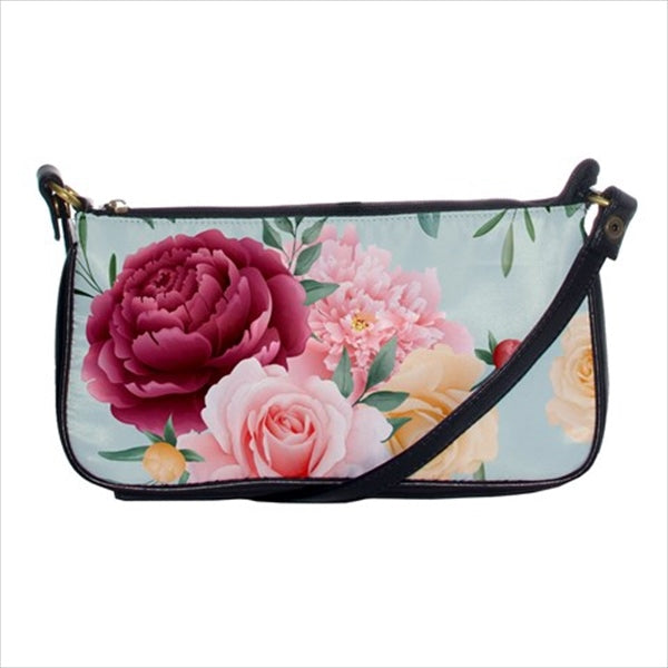 Rose Flower Bouquet Art Casual Clutch Purse Handbag