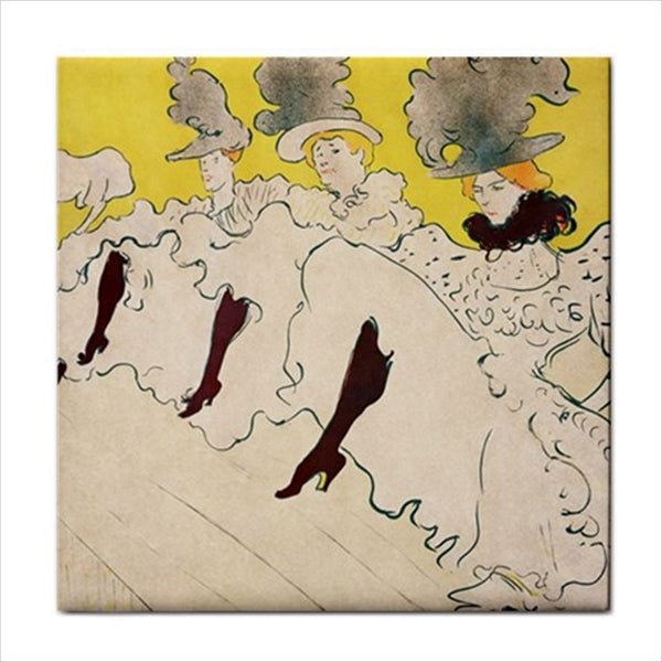 Can Can Dancers Toulouse Lautrec Art Ceramic Tile Ceramic Tile