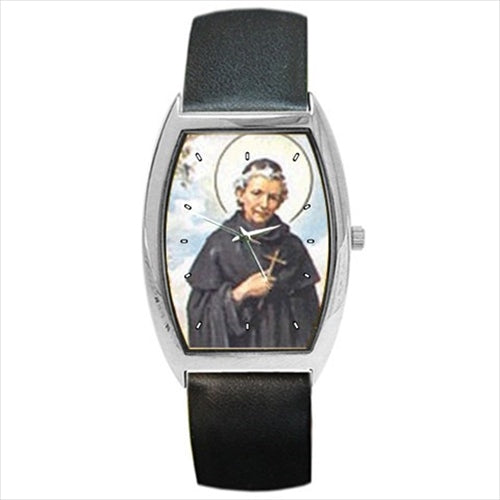 St Peregrine Patron Saint Of Cancer AIDS Barrel Style Wrist Watch