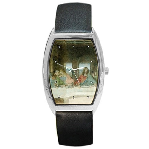 The Last Supper Leonardo da Vinci Art Barrel Style Wristwatch Unisex Watch