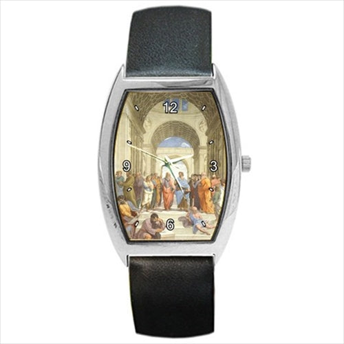 The School Of Athens Raphael Art Barrel Style Wristwatch Unisex Watch