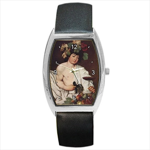 Bacchus God Of Wine Caravaggio Art Barrel Style Wristwatch Unisex Watch