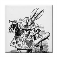 Alice In Wonderland White Rabbit Herald Queen Of Hearts Art Ceramic Tile