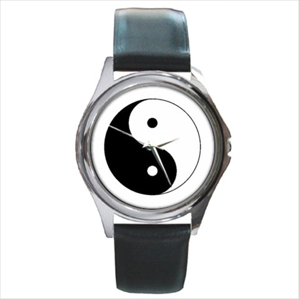 Yin Yang Chinese Philosophy Symbol Round Wristwatch Unisex Watch