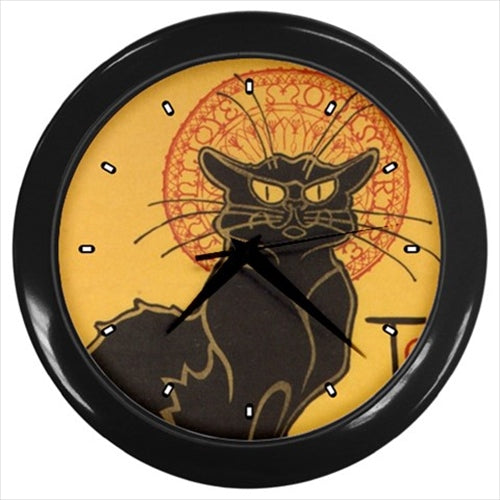 Chat Noir Cat Théophile Steinlen Art Wall Clock