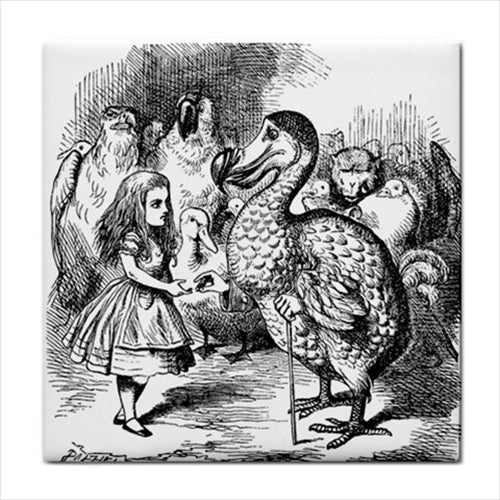 Alice In Wonderland And The Dodo Art Ceramic Tile
