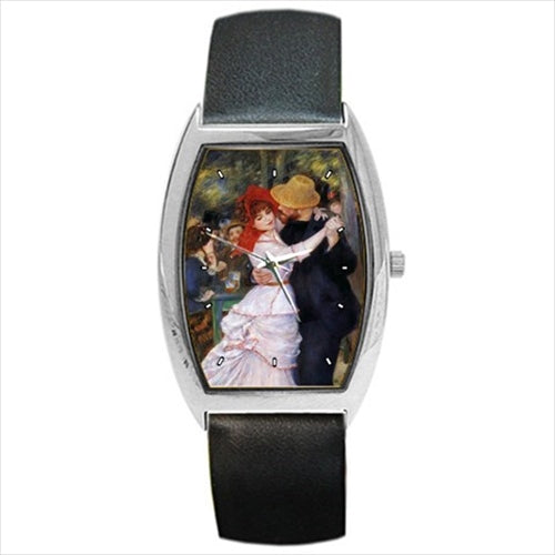 Dance at Bougival Renoir Art Barrel Style Wristwatch Unisex Watch