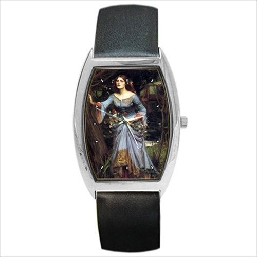 Ophelia John William Waterhouse Art Barrel Style Wristwatch Unisex Watch