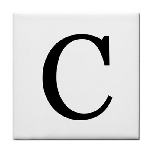 Ceramic Tile Letter C Alphabet Georgia Font