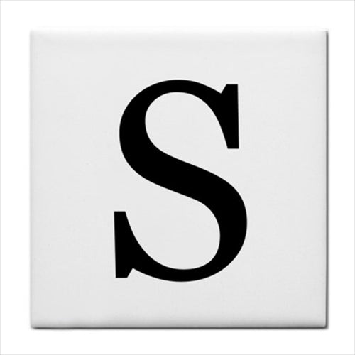 Ceramic Tile Letter S Alphabet Georgia Font Alphabet Tile