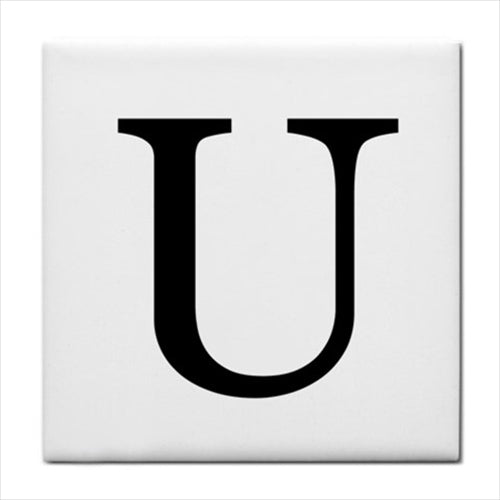 Ceramic Tile Letter U Alphabet Georgia Font Alphabet Tile