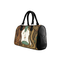 Kiss Art Nouveau Boston Handbag Canvas PU Leather Peter Behrens