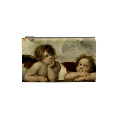 Angels Cherubs Raphael Art Cosmetic Trinket Zippered Pouch Bag