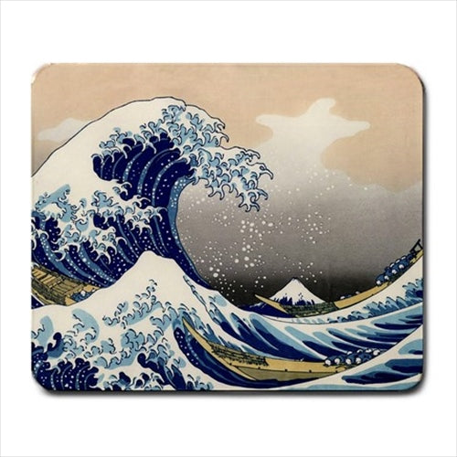Great Wave Mount Fuji Hokusai Art Computer Mat Mouse Pad