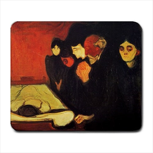 By The Death Bed Edvard Munch Art Computer Mat Mouse Pad