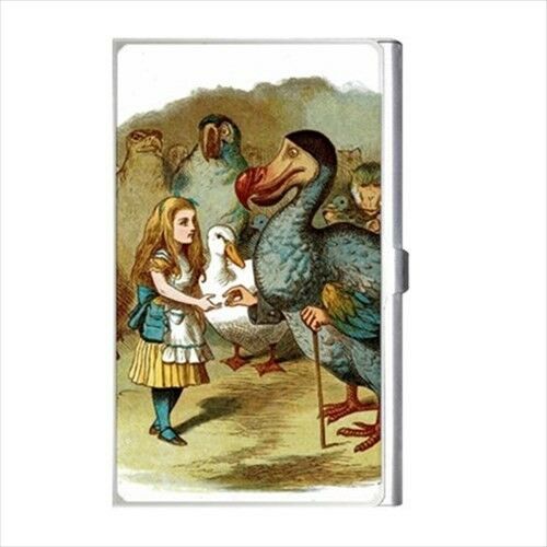 Alice In Wonderland Dodo Bird Color Business Credit Card Case Holder